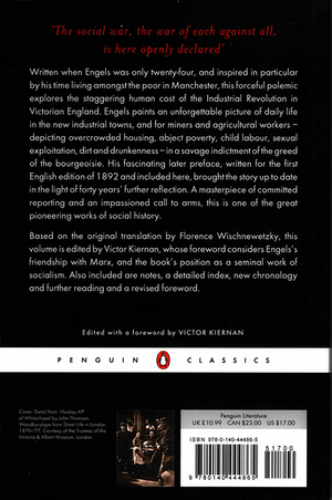 Back cover of The Condition of the Working Class in England by Frederick Engels