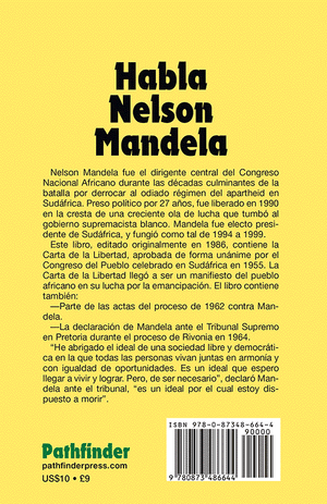 Back cover of Habla Nelson Mandela